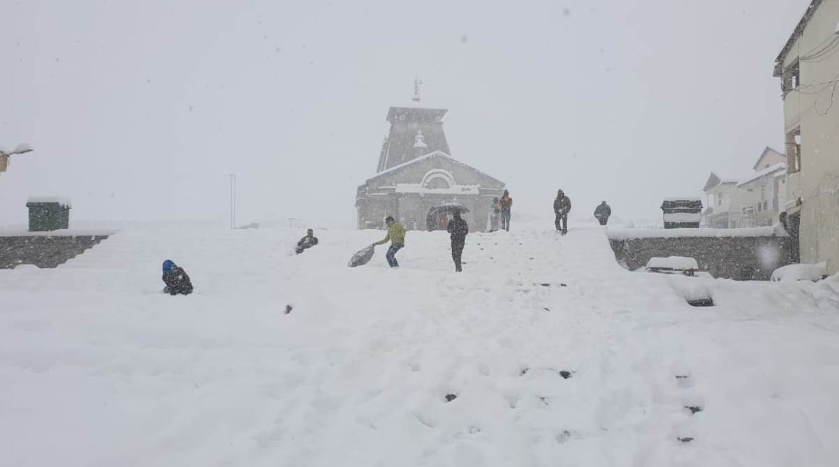 Snowfall in Kedarnath