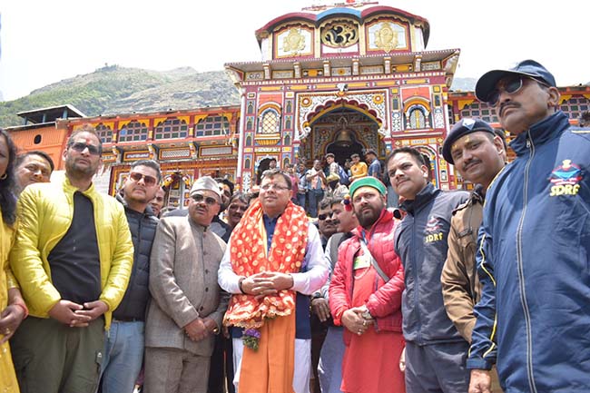 CM Dhami in Badrinath
