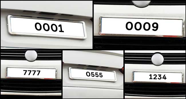 VIP Number Plate