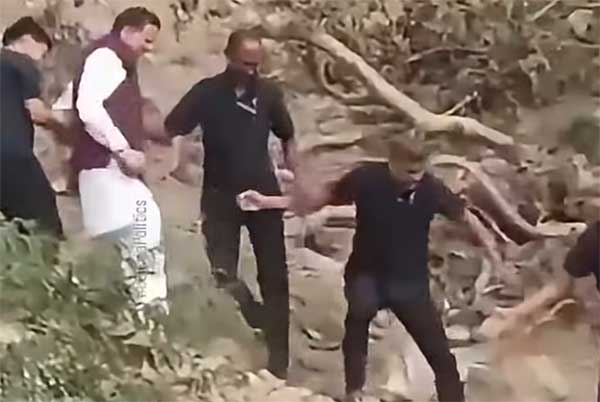 CM Dhami Slipped