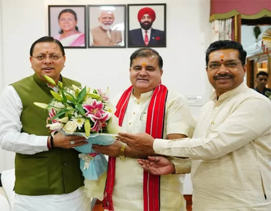 CM Dhami & Mahendra Bhatt