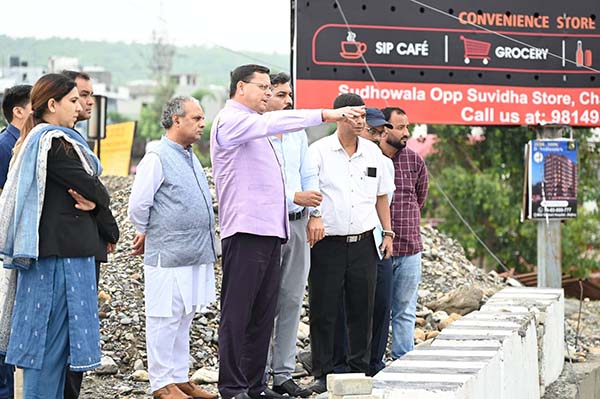 CM Dhami Inspection