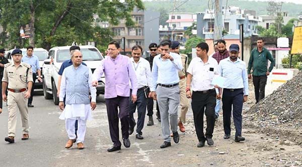 CM Dhami Inspection